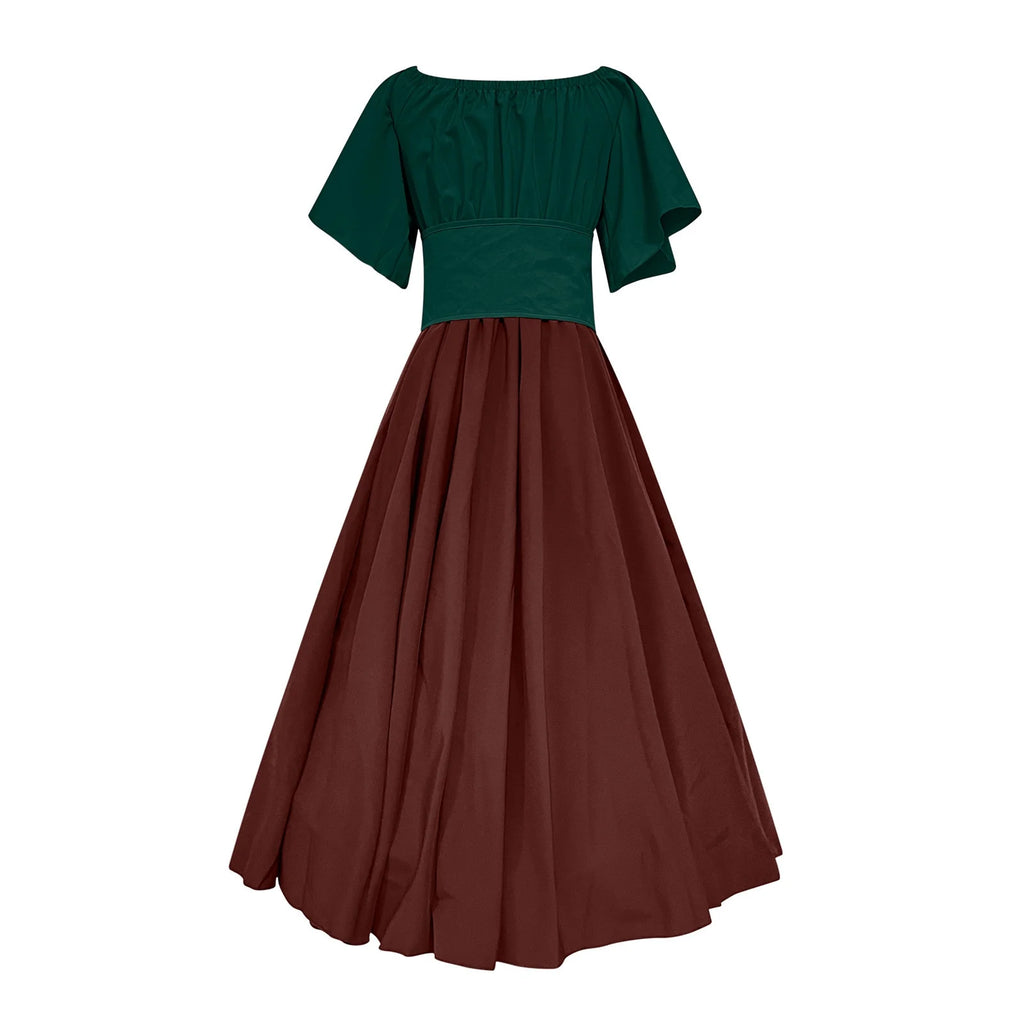 UPPADA Womens Renaissance Faire Dresses Medieval Irish Traditional plus Size Dresses Ruffle over Dress Corset Retro Cosplay Gown